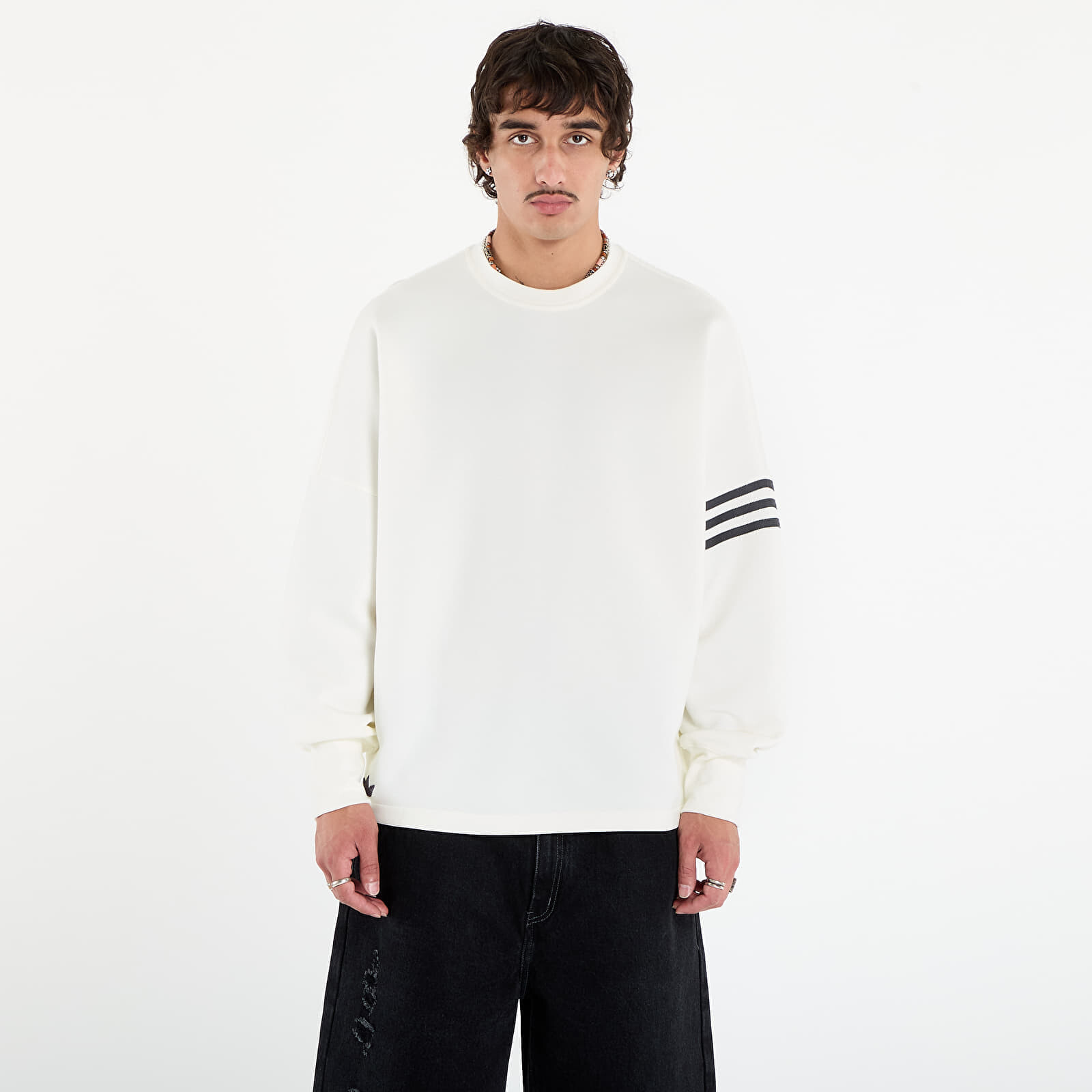 Mikina adidas Neuclassics Oversized Crew Sweatshirt Off White L