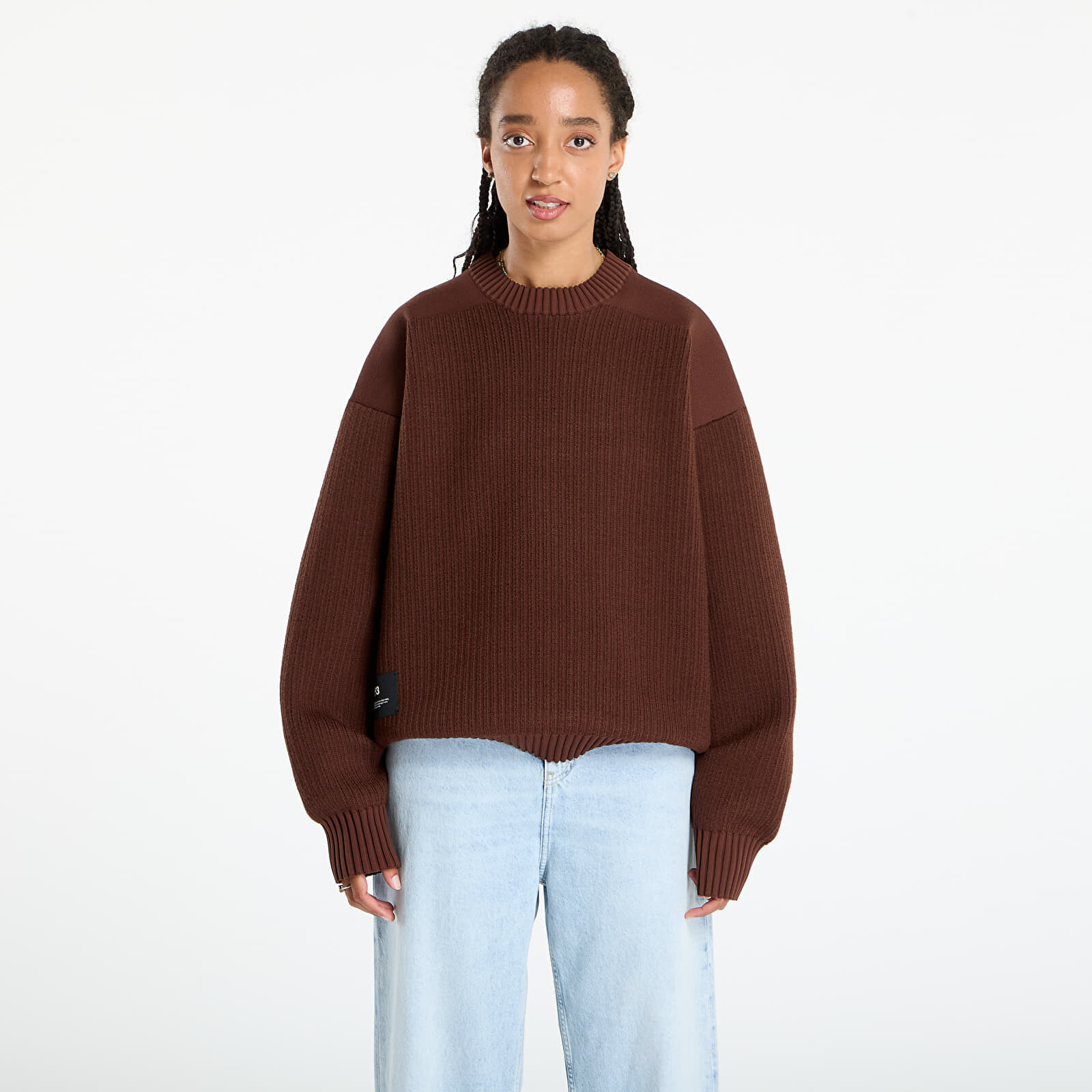 Svetr Y-3 Padded Ut Crew UNISEX Mystery Brown L