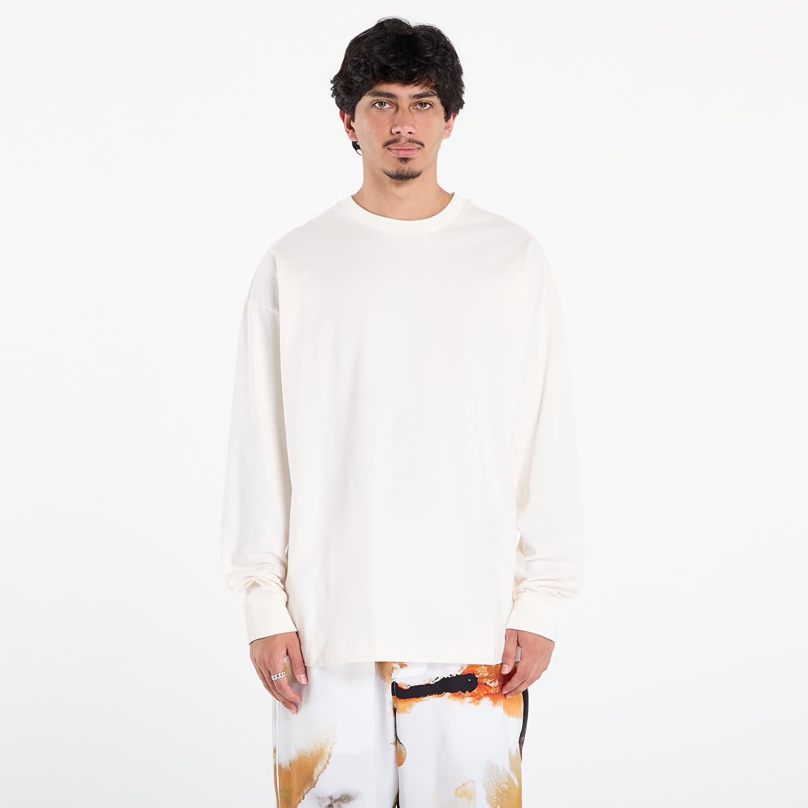 Tričko adidas Basketball Long Sleeve Tee Chalk White L