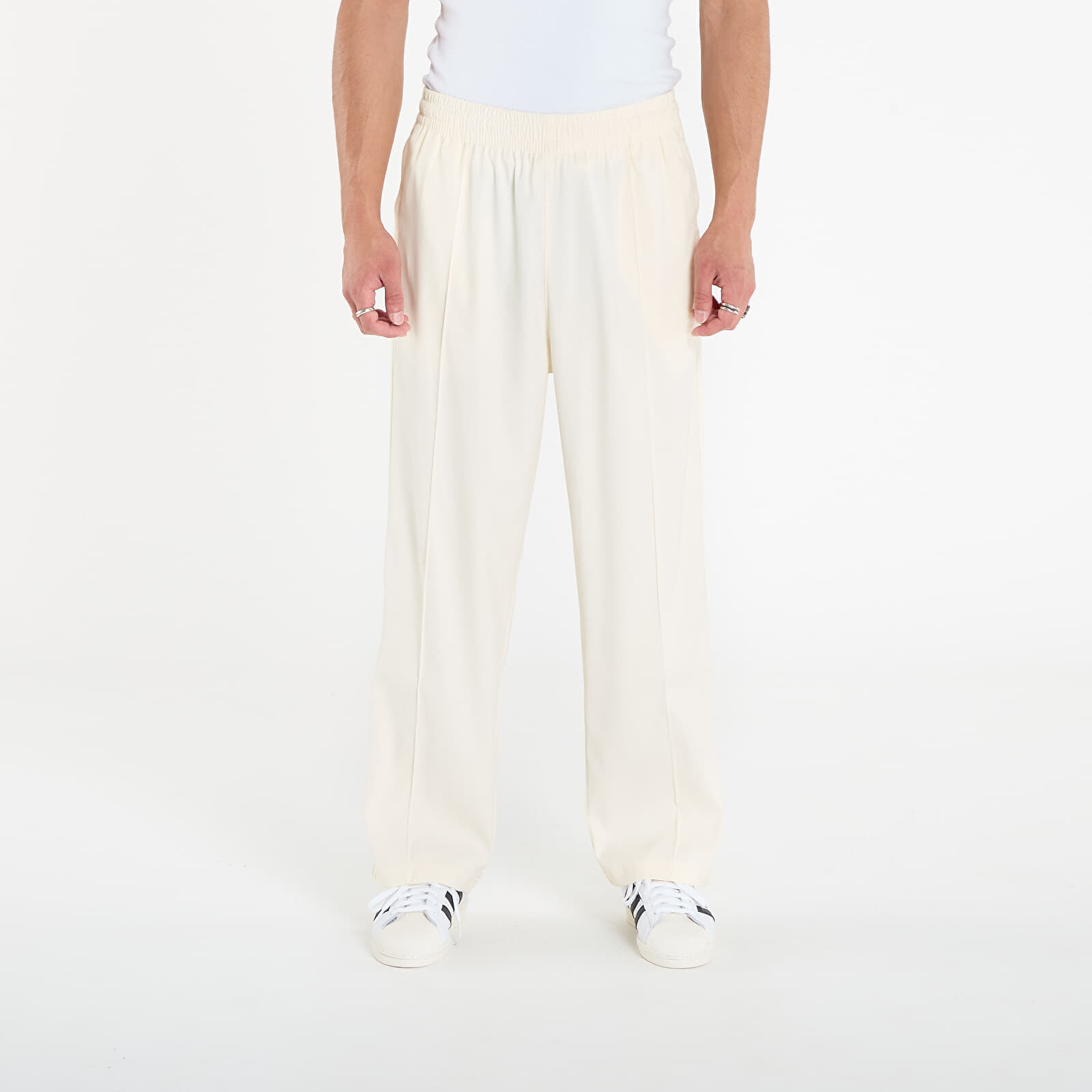 Kalhoty adidas Premium Baggy Track Pants Cream White/ Black L