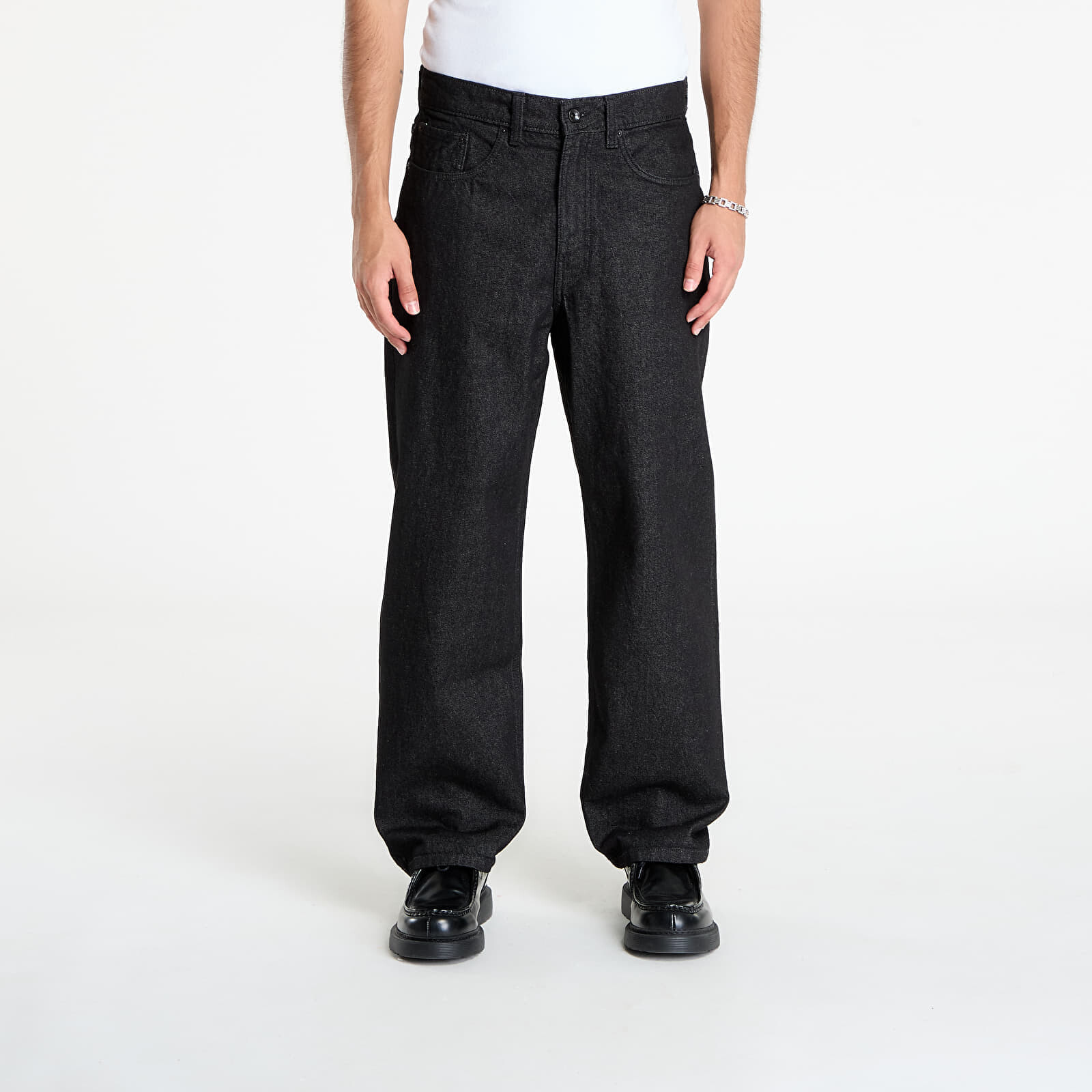 Kalhoty Vans Check-5 Loose Denim Pant Black Rinse 30