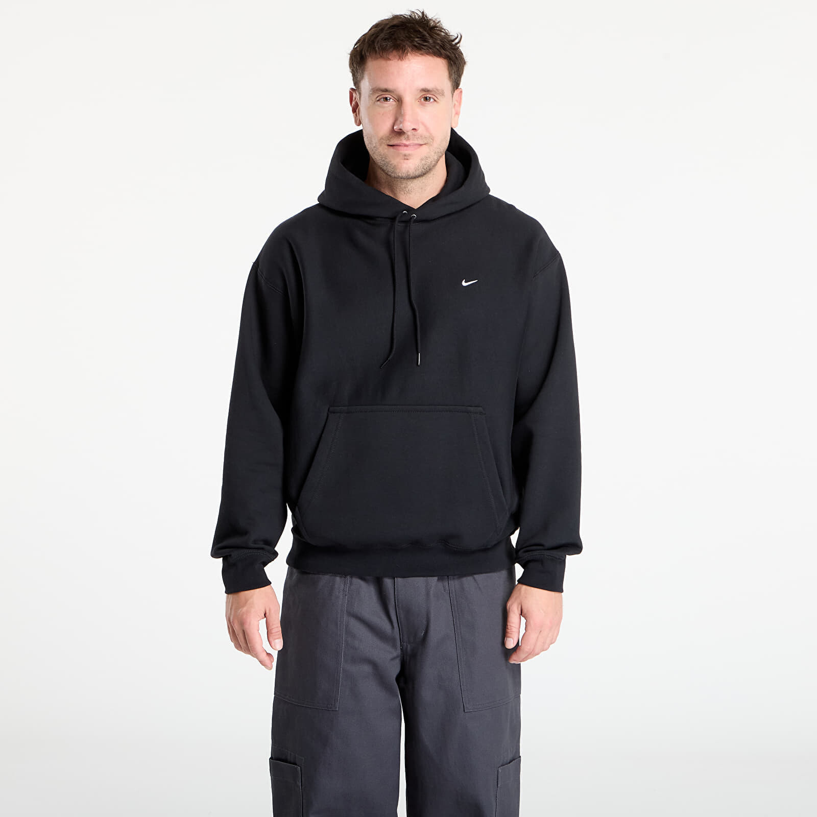 Mikina Nike Solo Swoosh Men's Pullover Hoodie Black/ Black/ White L
