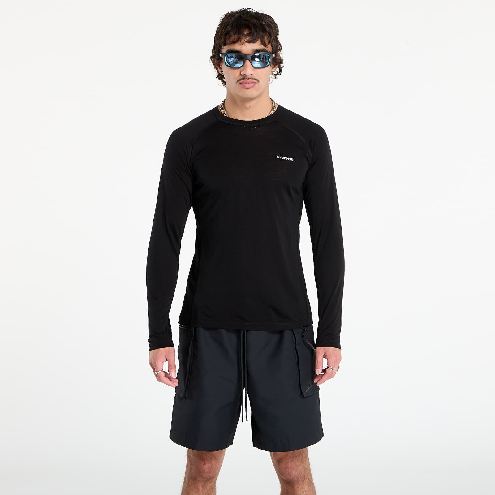 Tričko NNormal Men's Merino Long Sleeve T-shirt Black L