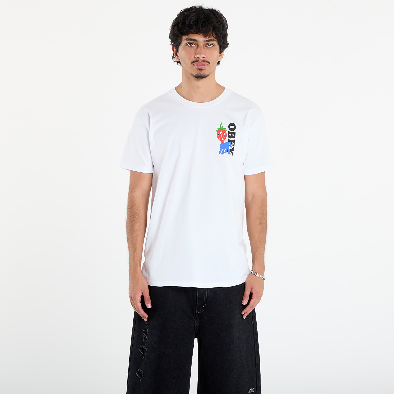 Tričko OBEY Strawberry T-Shirt White L