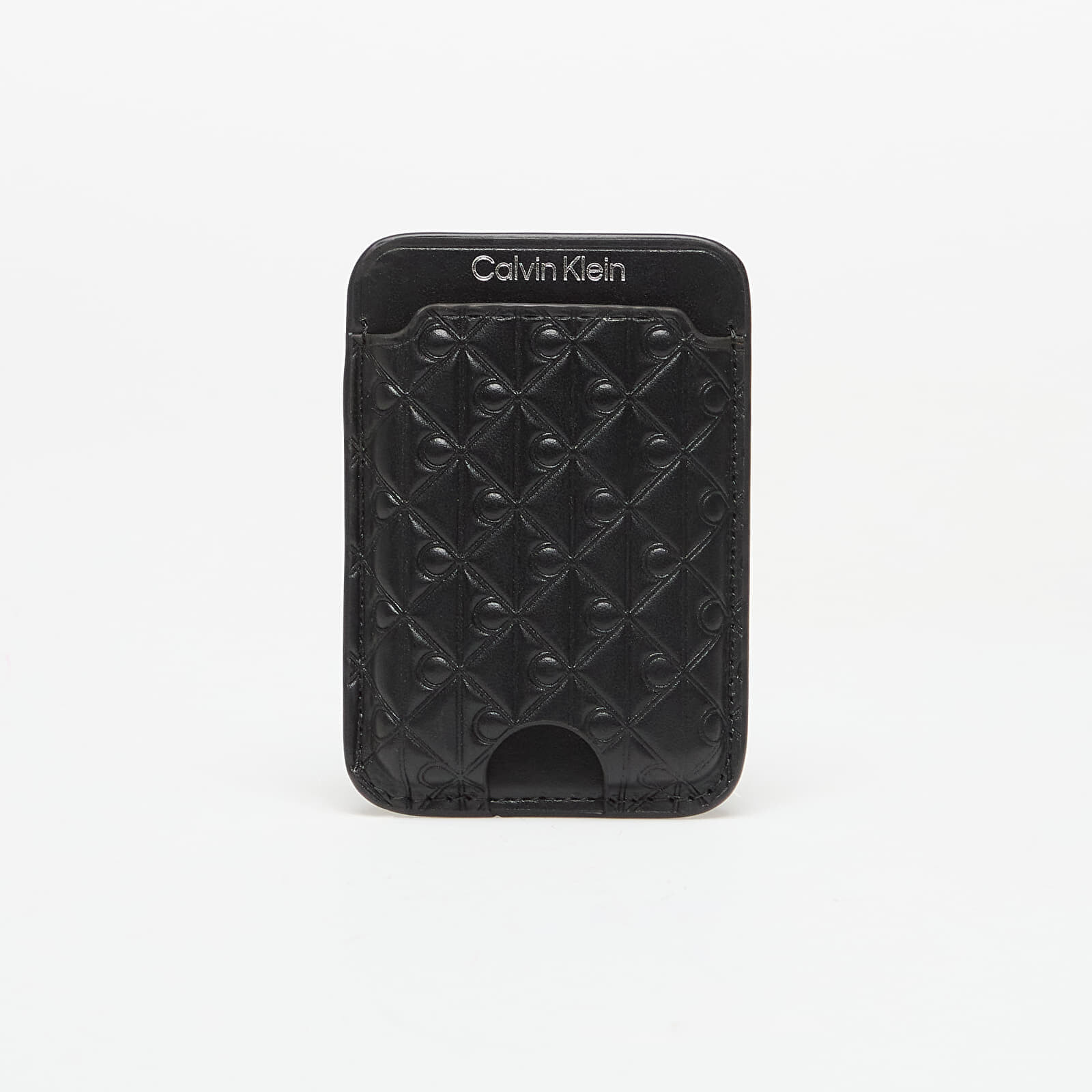 Calvin Klein Aop Leather Magnetic Card Case Black Universal