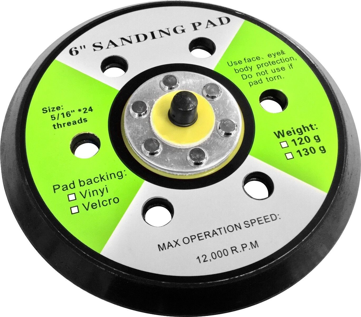 Disk pre excentrickú brúsku (oscilačno-rotorovú) 150 mm 6 otvorov