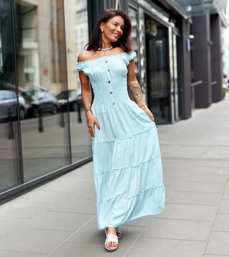 Gemre Modré voľné šaty Norberto