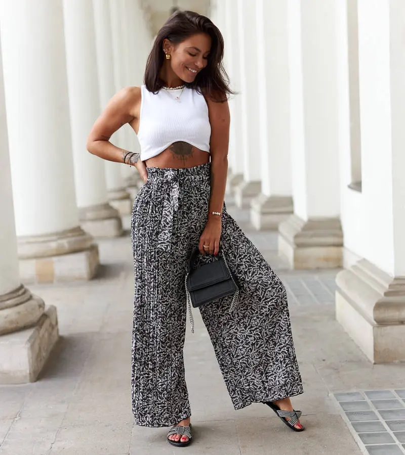 Gemre Šedé plisované nohavice značky Roffeno