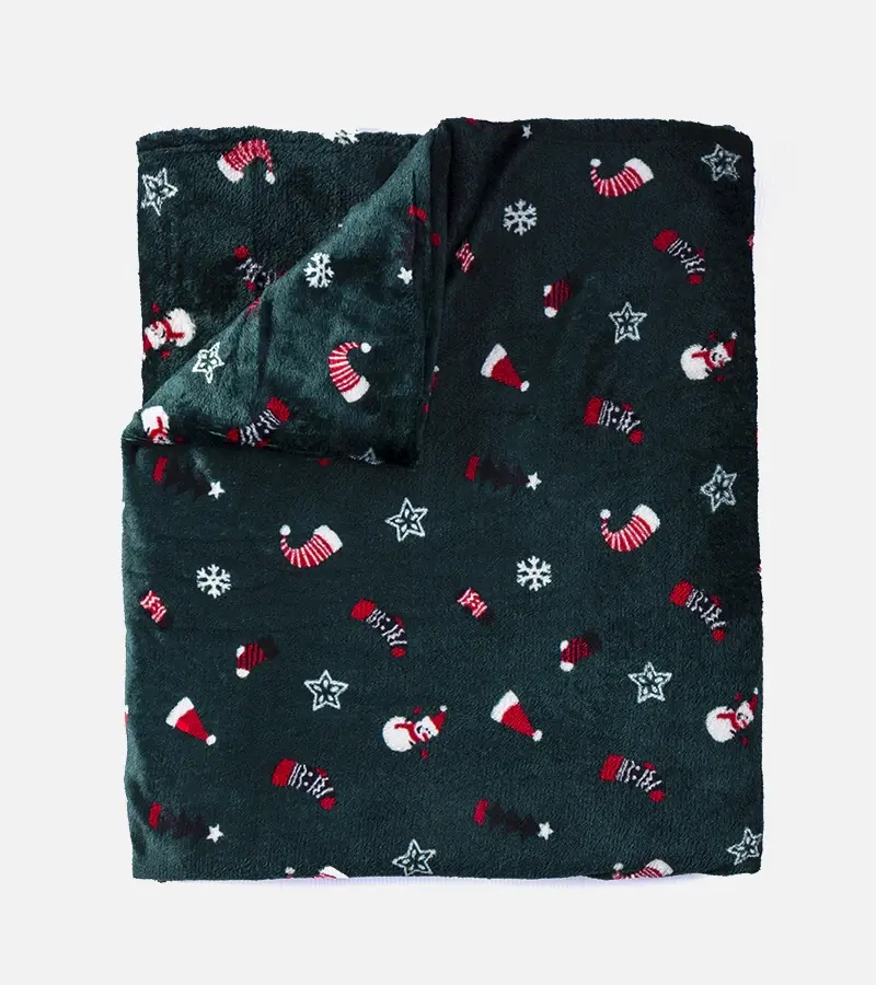 Gemre Zelená deka so sviatočnými vzormi Dublin