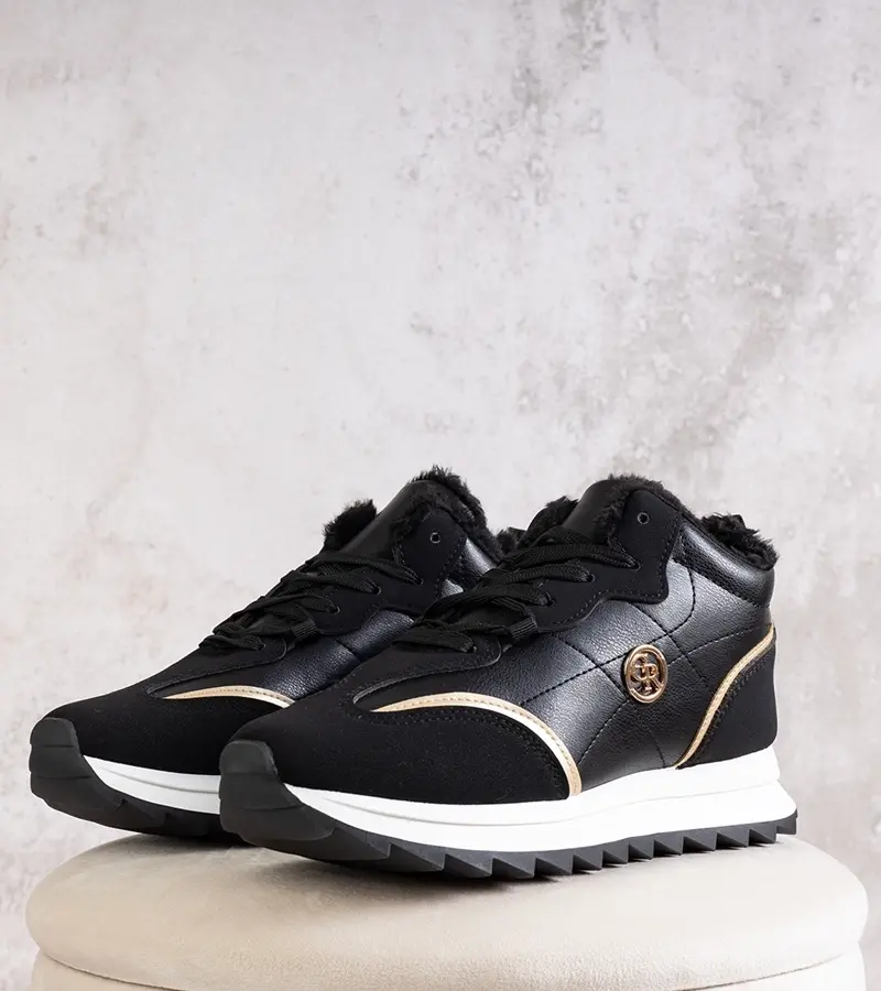 Gemre Čierne zateplené vysoké tenisky Mikaela