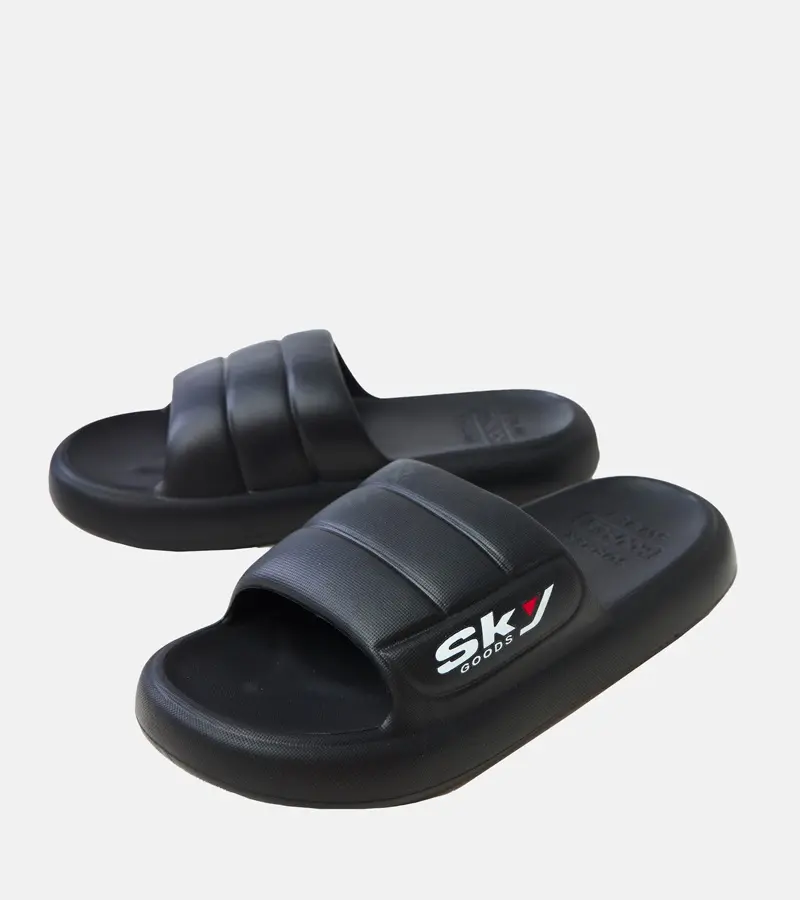 Gemre Čierne pánske gumové šľapky Torwald