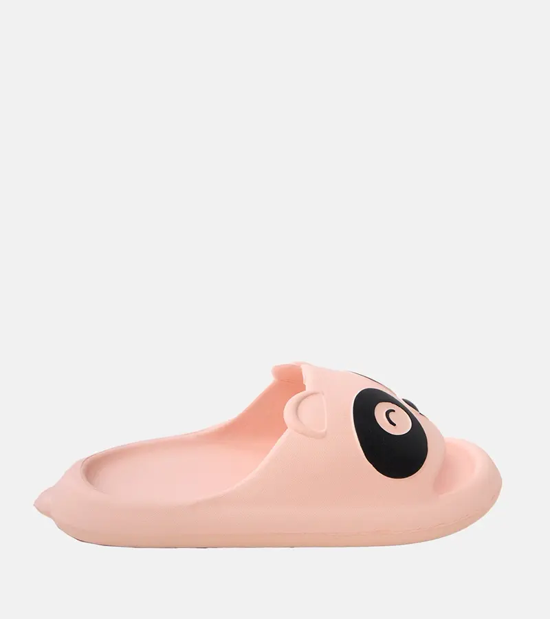 Gemre Ružové detské šľapky s motívom pandy Ketti