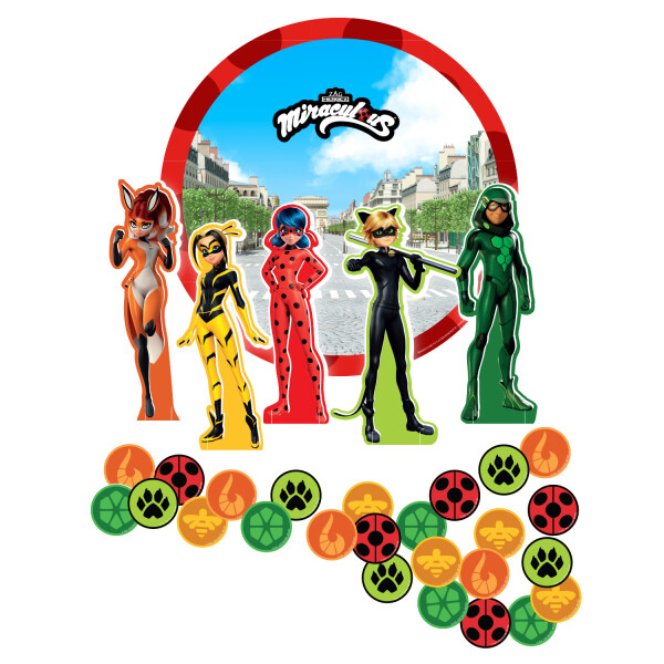 Amscan Papierová dekorácia na stôl - Miraculous 6 ks