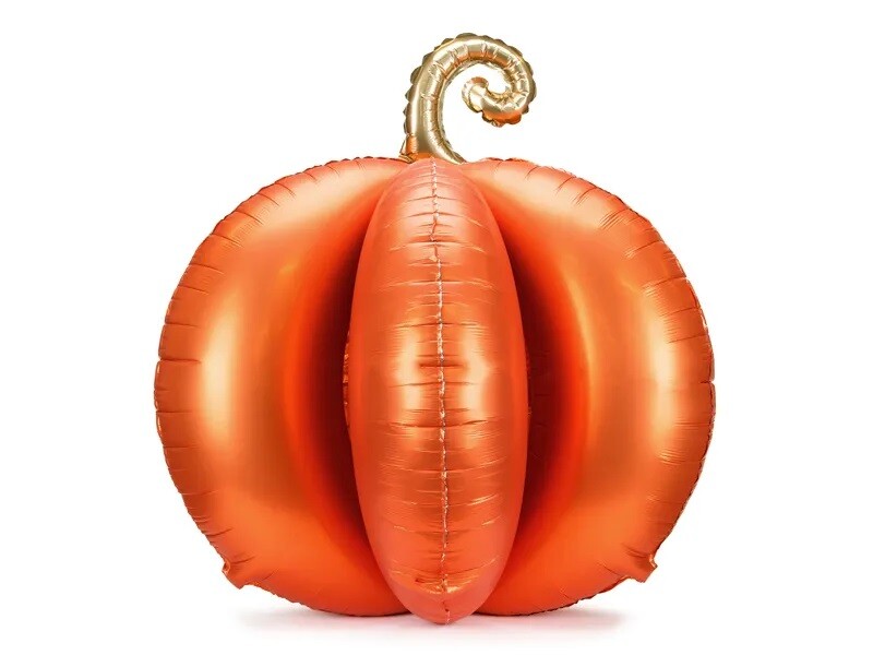 PartyDeco Fóliový stojací 3D balón - Tekvica 90 x 90 cm