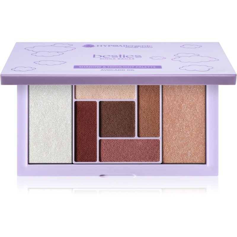 Bell Hypoallergenic Besties paletka očných tieňov a rozjasňovačov 001 15.5 g