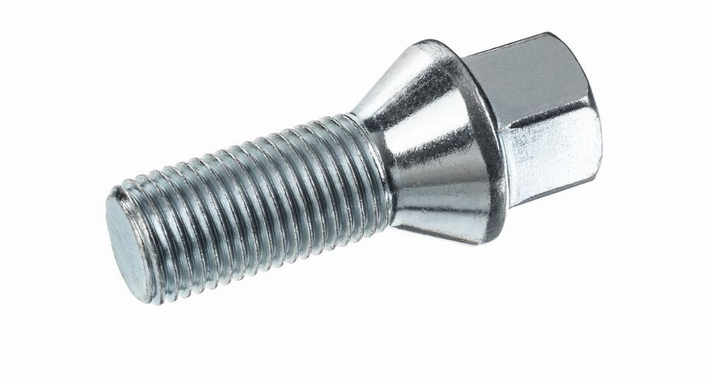 M12x1.5 bolt, 28 mm thread, tapered, wrench size: 17
