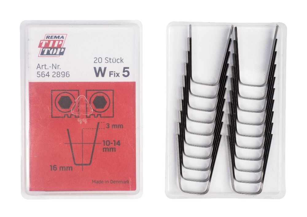 W Fix 5 blade, 10-14 mm, for Rubber Cut tyre cutting machine, 20 pcs.