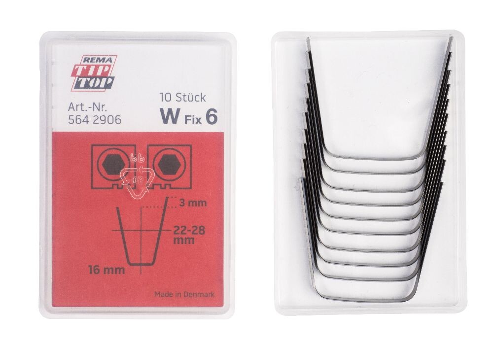 W Fix 6 blade, 22-28 mm, for Rubber Cut tyre cutting machine, 20 pcs.