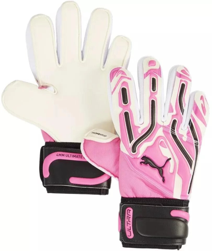 SPORT Brankárske rukavice Ultra Play M RC 041862 08 Biele s ružovou - Puma 8 bílá s růžovou