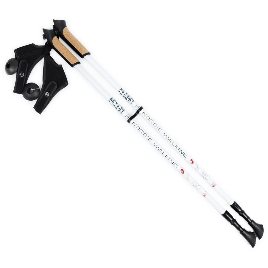 Nastaviteľné palice SPORT pre Nordic Walking JF2005-L76 - SMJ sport one size bílo-černá