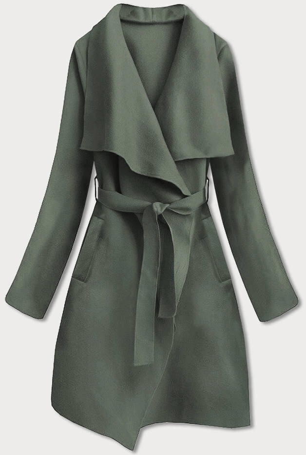 Minimalistický dámsky kabát v khaki farbe (747ART) UNI