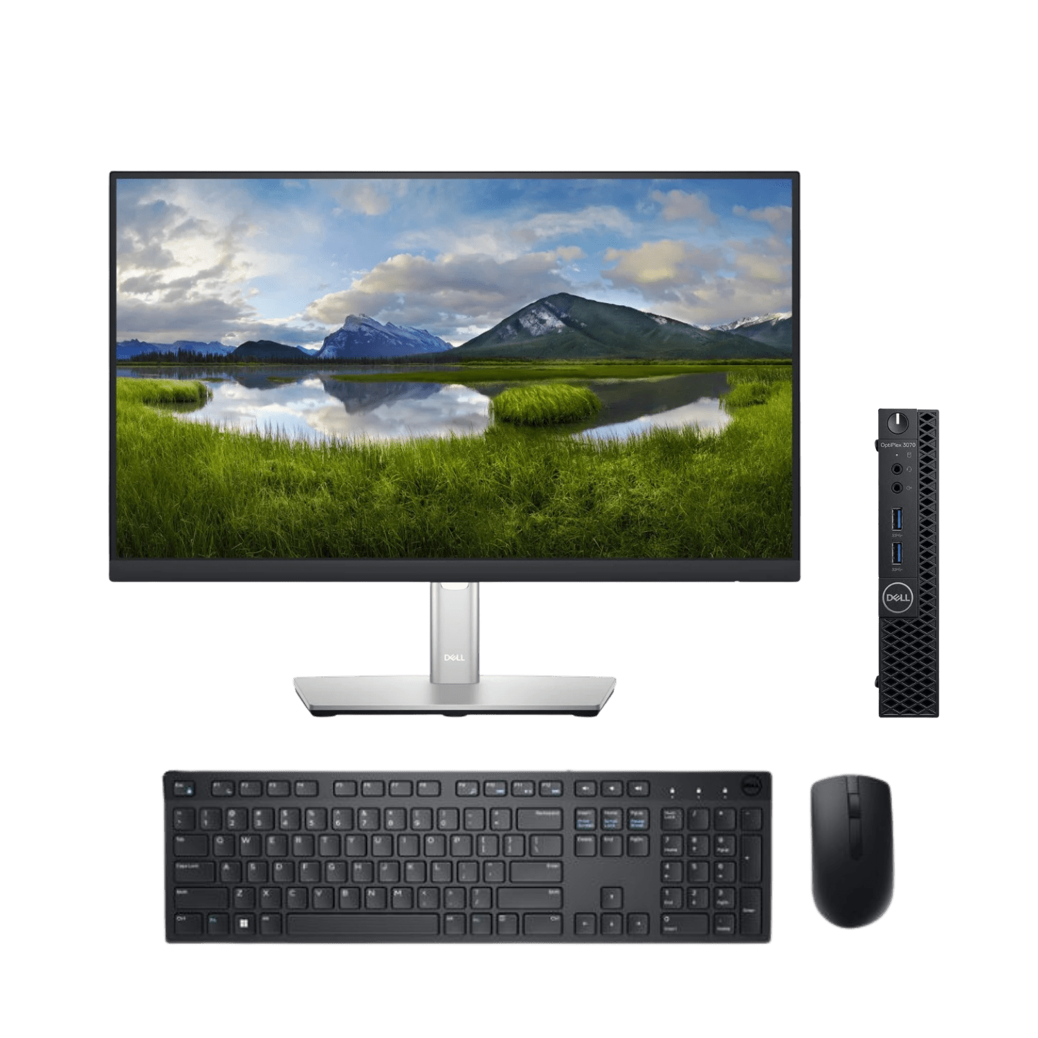 Dell Optiplex 3070 MFF Celeron, 8GB/500GB, Windows 11 + Dell Monitor P2222H - B