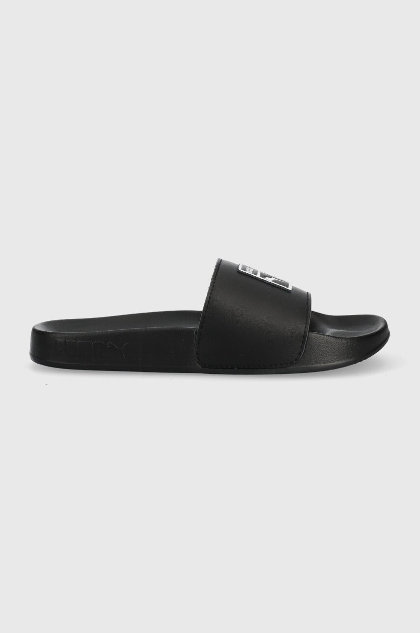 Kožené šľapky Puma x VOGUE, Leadcat 2.0 393311-01, dámske, čierna farba