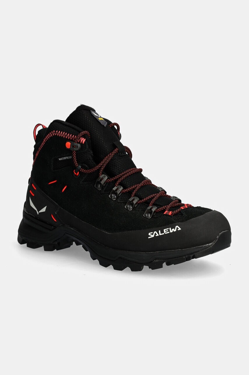 Topánky Salewa Alp Mate Winter Mid PTX dámske, čierna farba, jemne zateplené
