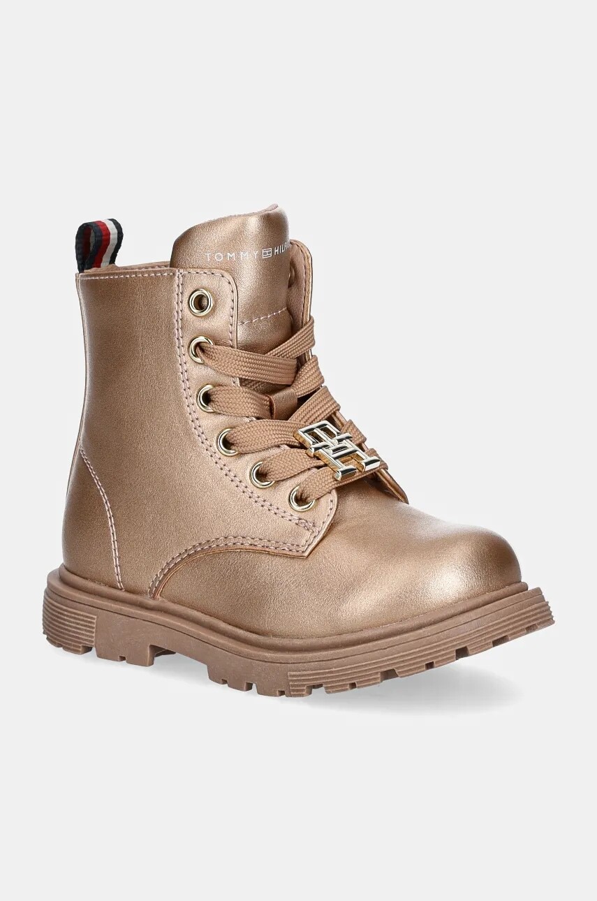 Detské topánky Tommy Hilfiger zlatá farba, T1A5-33562