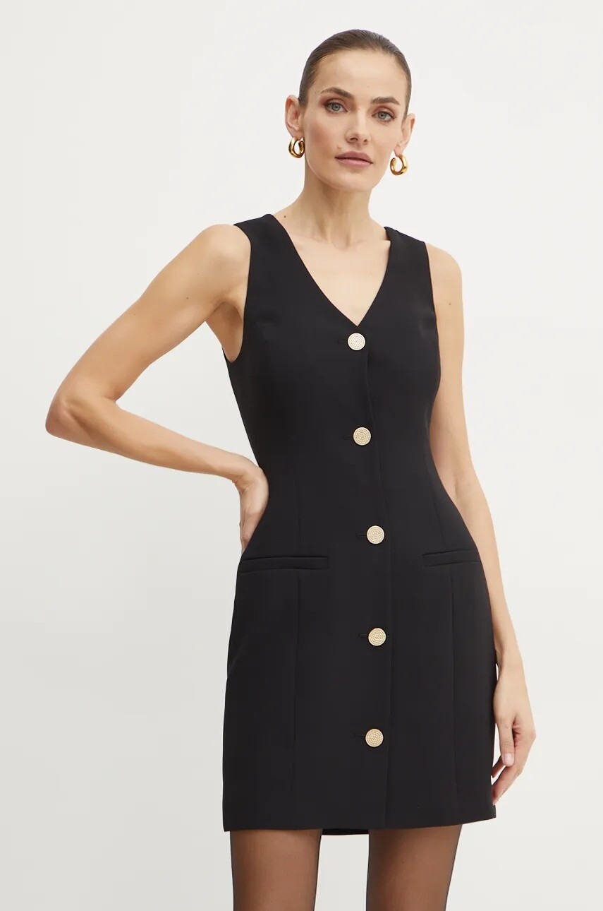Šaty Armani Exchange čierna farba, mini, priliehavá, 6DYA34 YN4YZ