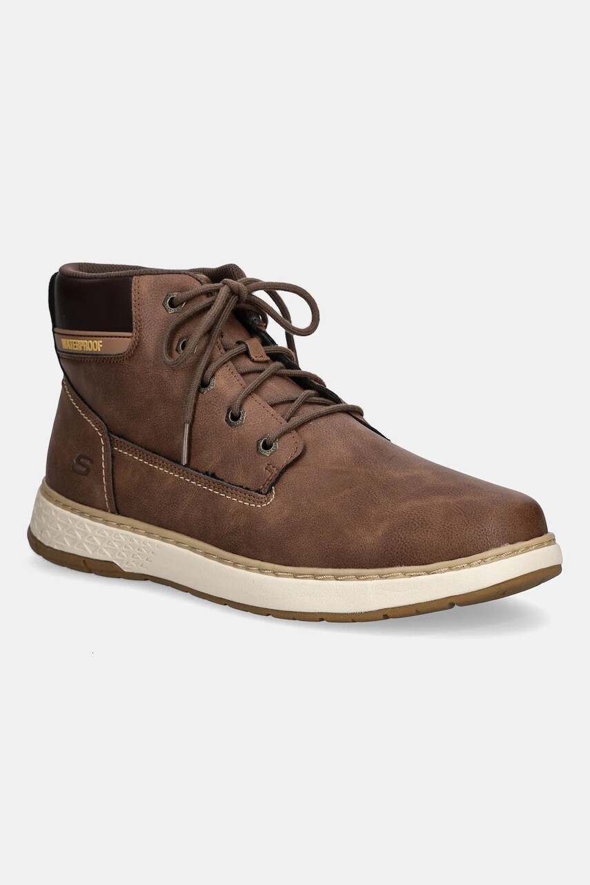 Topánky Skechers GARLAN DENO šedá farba, 205235