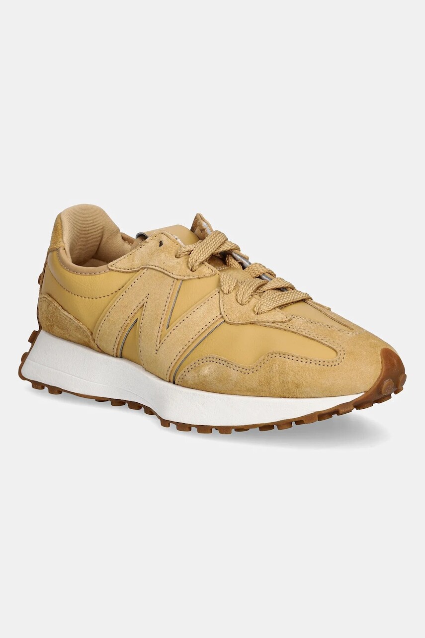 Semišové tenisky New Balance 327 žltá farba, U327LJ