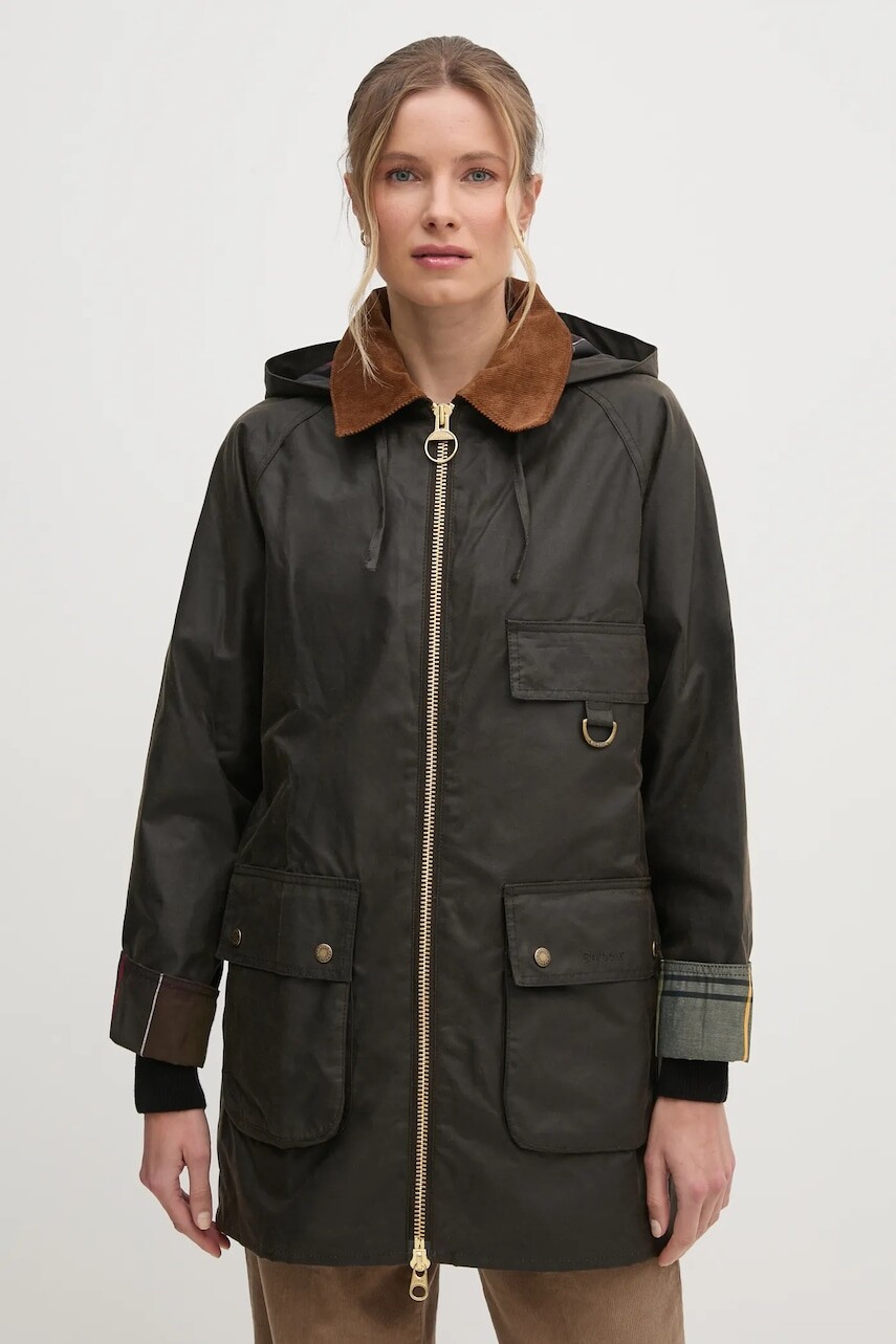 Bunda Barbour Highclere Wax Jacket dámska, prechodná, LWX1262