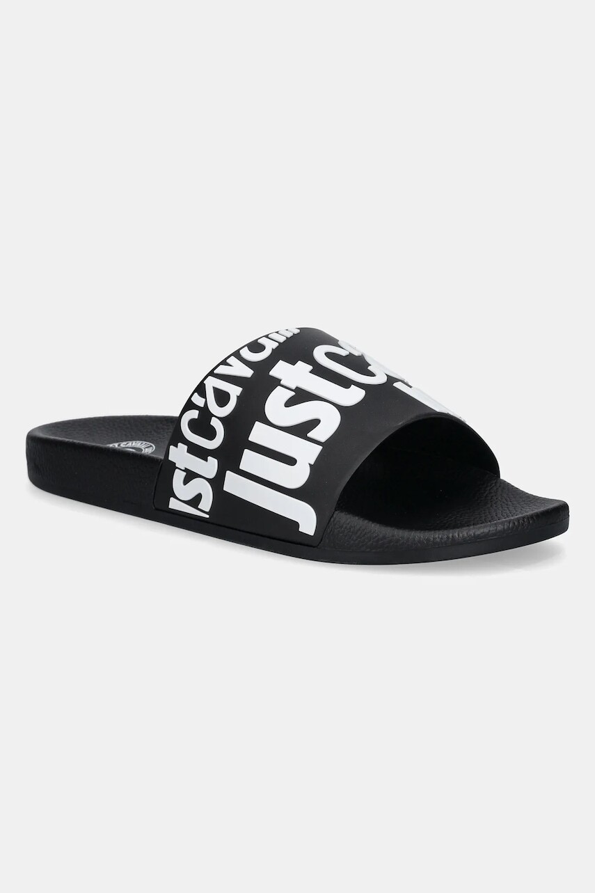 Šľapky Just Cavalli pánske, čierna farba, 78QA3SZ1ZS785L01