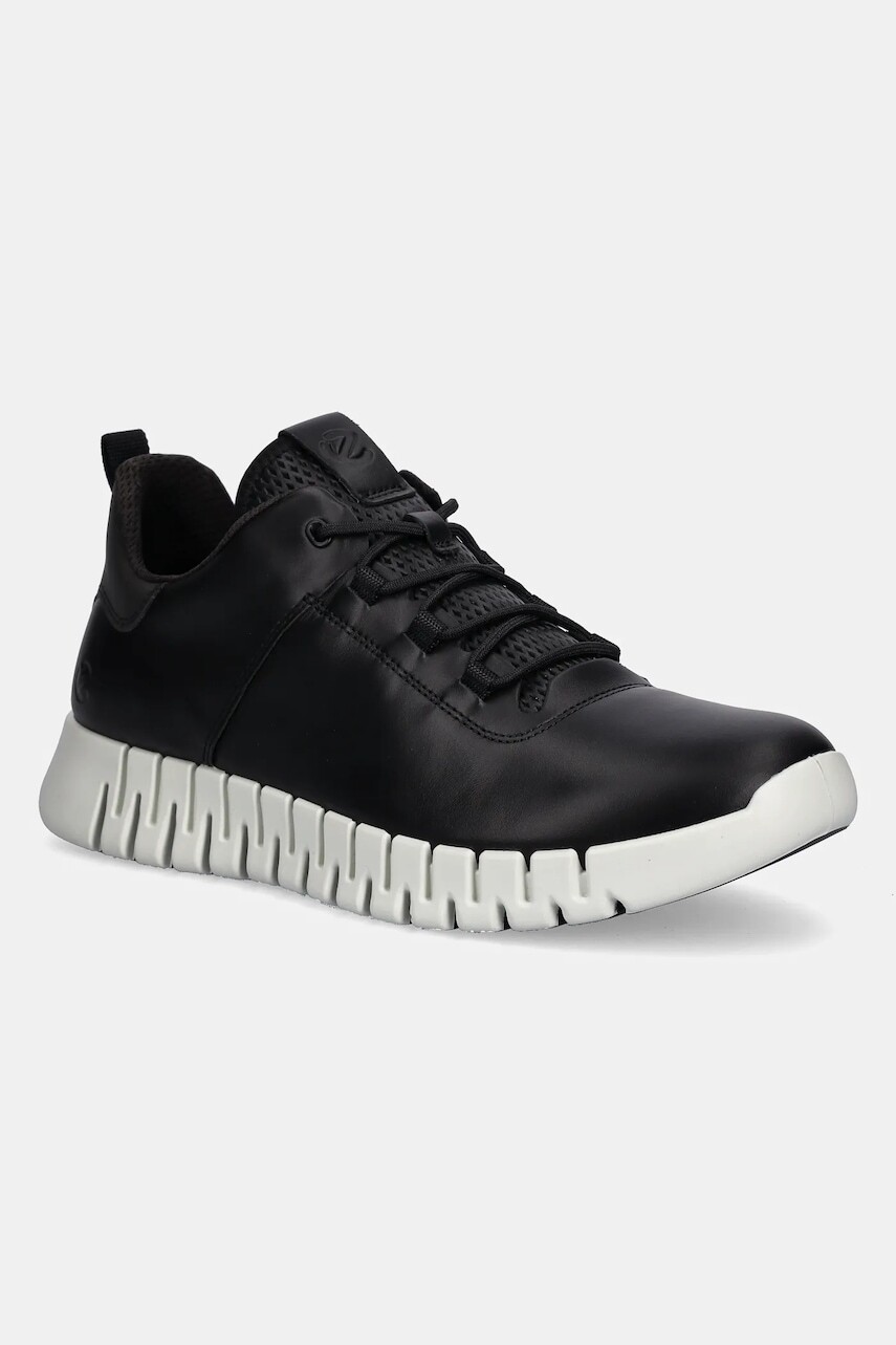 Kožené tenisky Ecco Gruuv Sneaker Lea pánske, čierna farba, 525204-51052