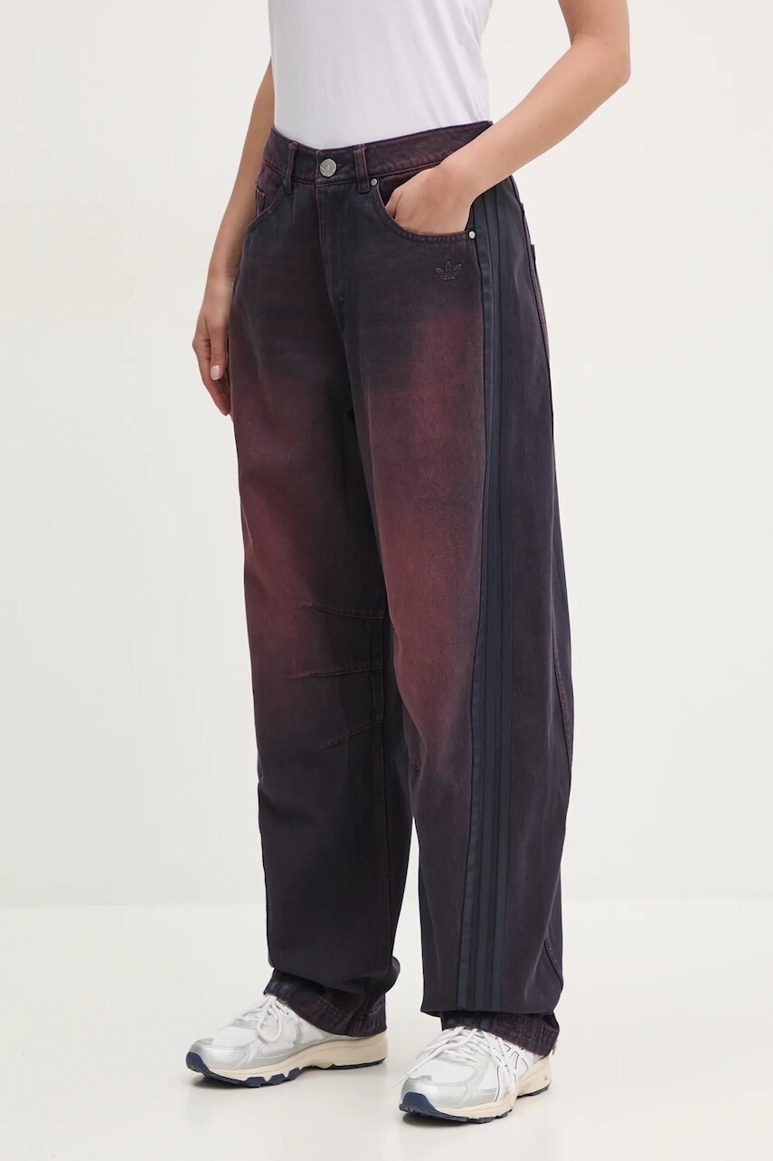 Rifle adidas Originals DENIM BN PANT dámske, vysoký pás, JX9214