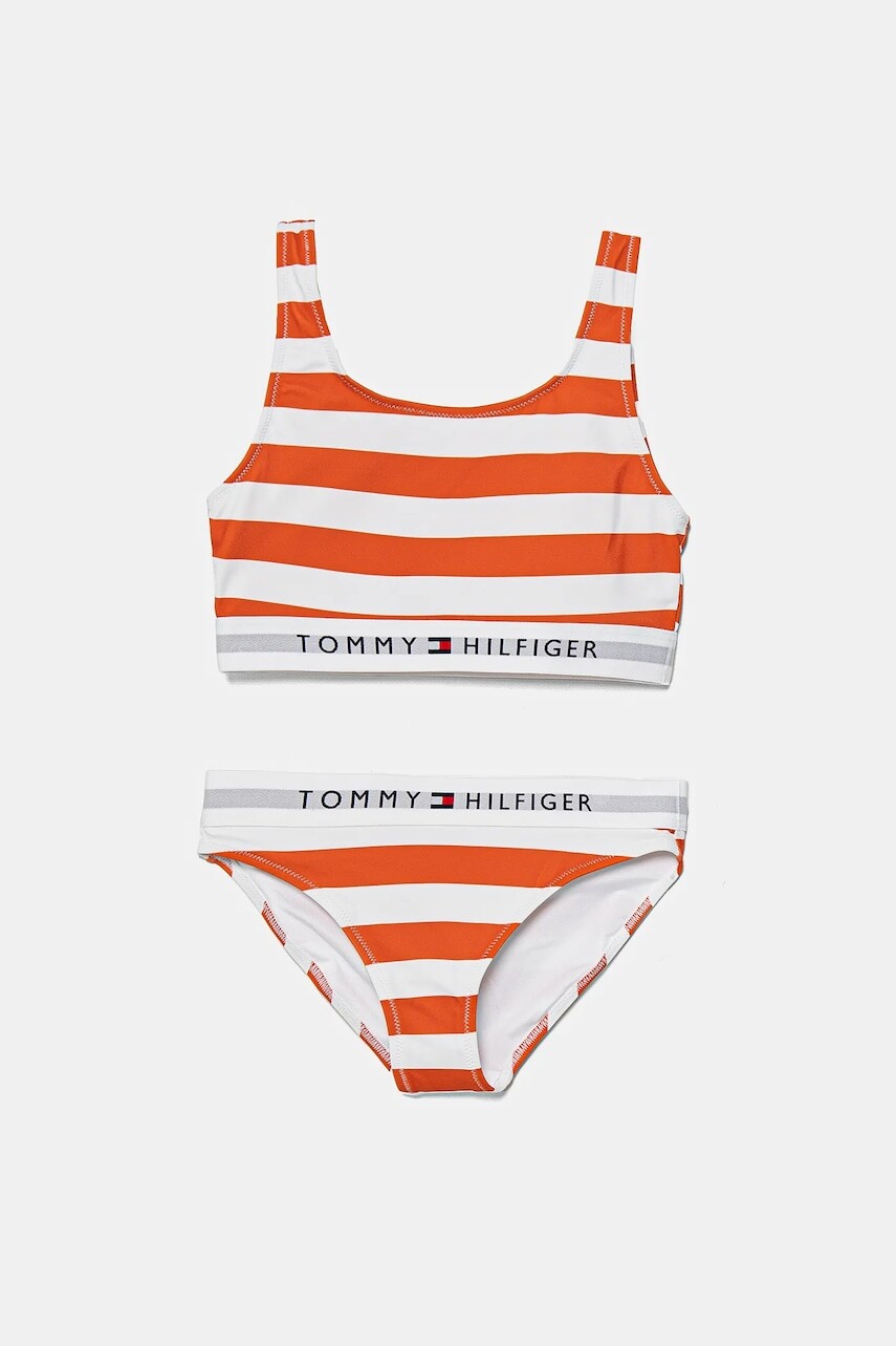 Dvojdielne detské plavky Tommy Hilfiger oranžová farba, UG0UG00787