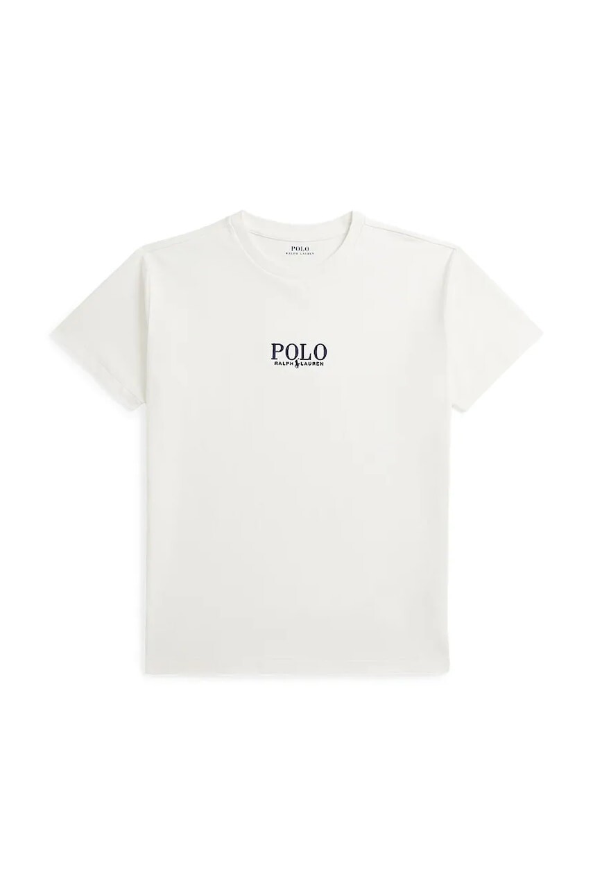 Detské bavlnené tričko Polo Ralph Lauren biela farba, jednofarebné, 323964779002