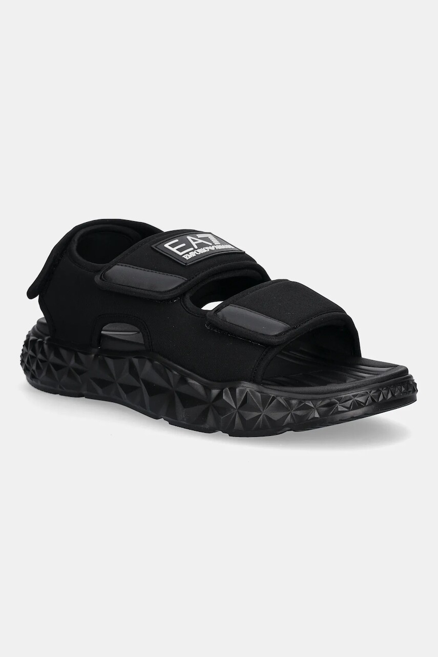 Sandále EA7 Emporio Armani čierna farba, XK449.XBR004