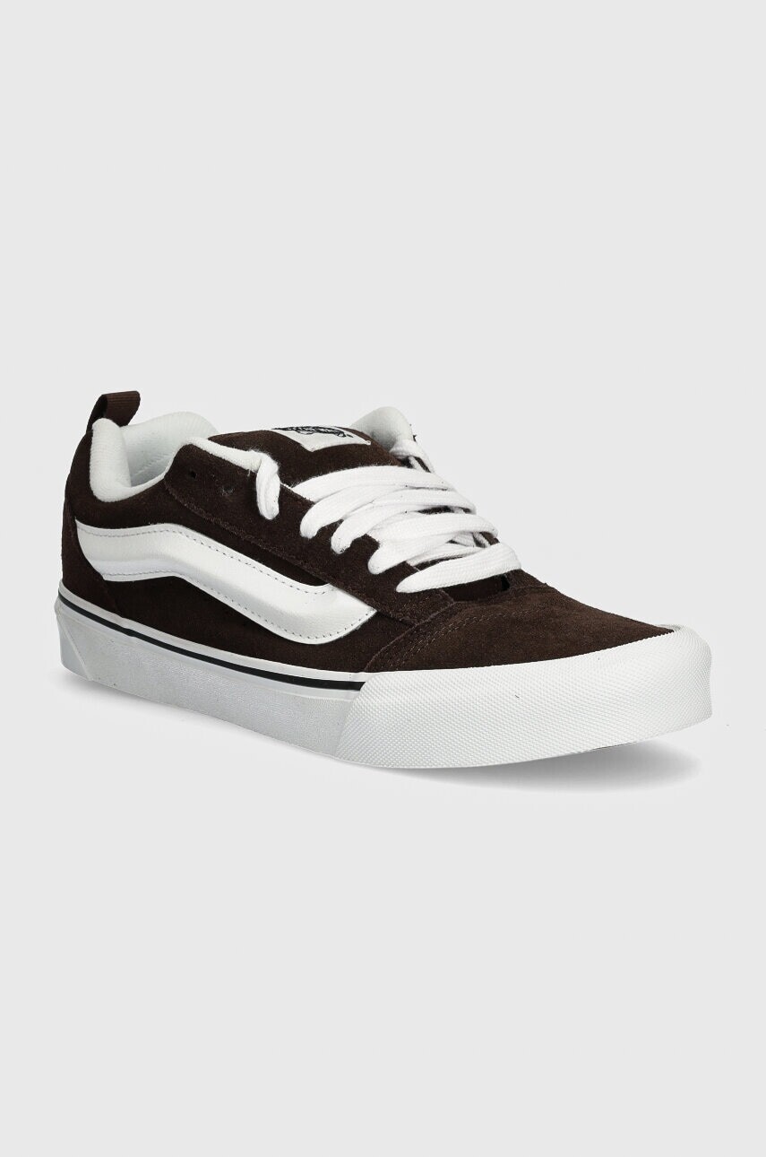 Semišové tenisky Vans Knu Skool hnedá farba, VN0009QCNWH1