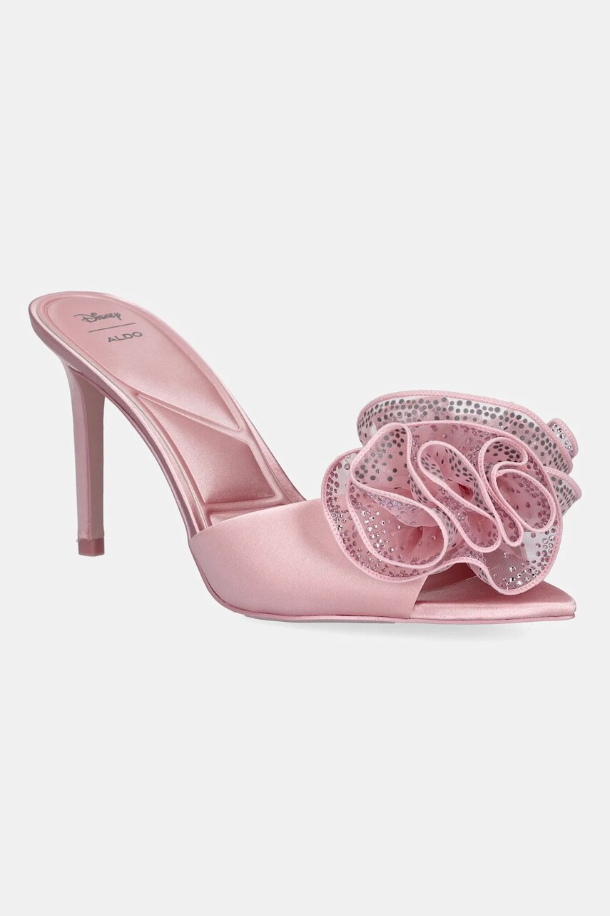 Šľapky Aldo AURORAMULE ružová farba, na vysokom podpätku, 14008300