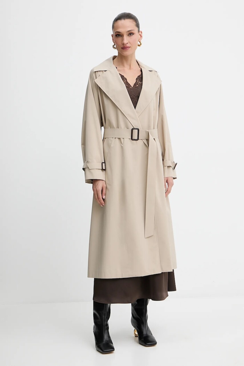 Kabát Weekend Max Mara FATTO béžová farba, 2525026011600