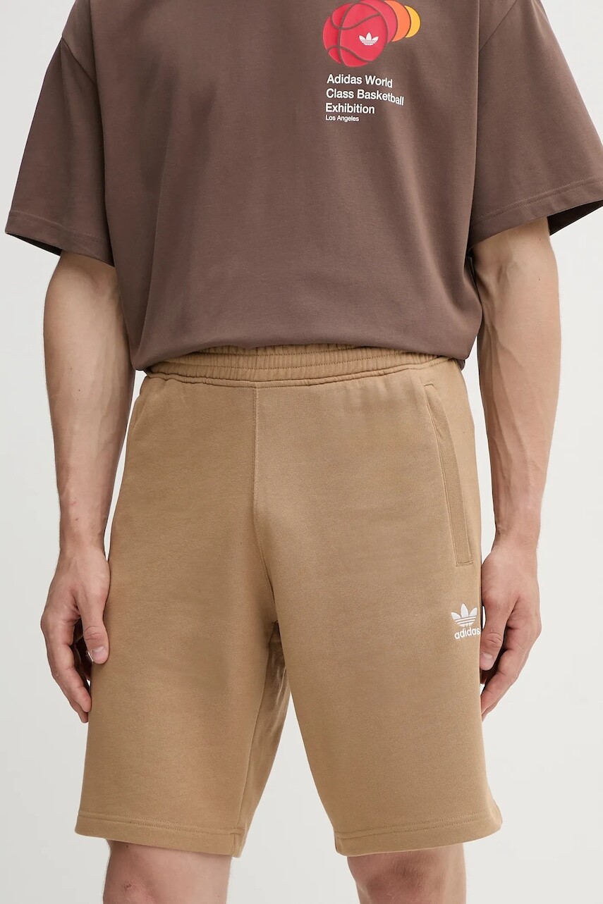 Bavlnené šortky adidas Originals Essentials zelená farba, JW3545