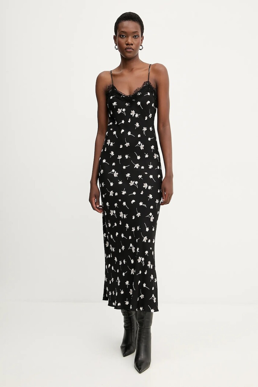 Šaty Marella čierna farba, maxi, áčkový strih, 2523226044200