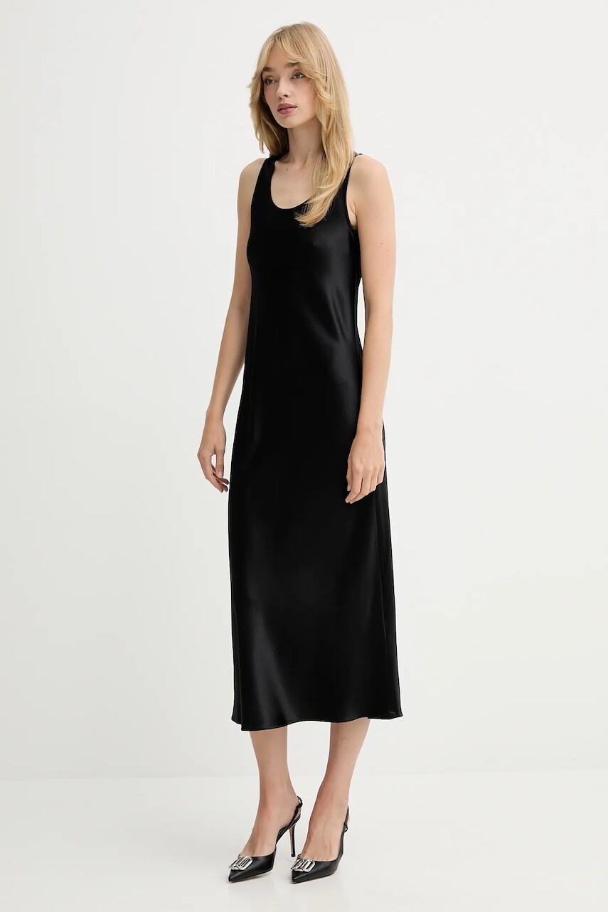 Šaty Marella Emme by Marella čierna farba, maxi, rovný strih, 2525226021200