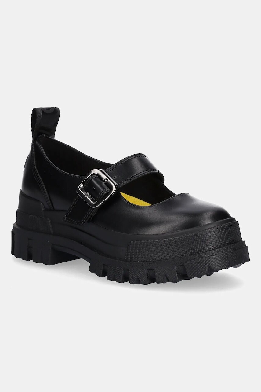 Baleríny Buffalo Aspha Loafer Buckle Os čierna farba, 1620046