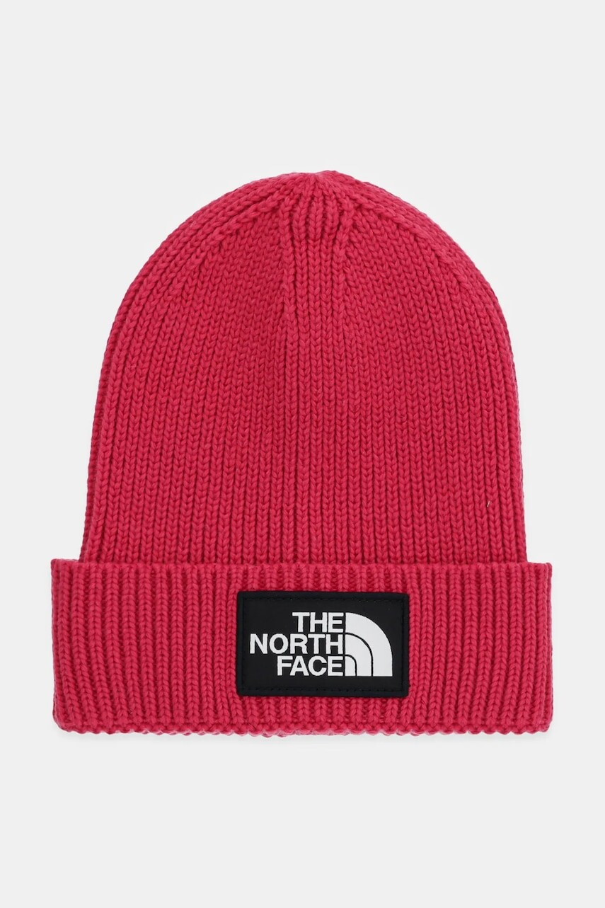 Detská čiapka The North Face KIDS TNF LOGO BOX CUFFED BEANIE ružová farba, NF0A8CGUBOS1