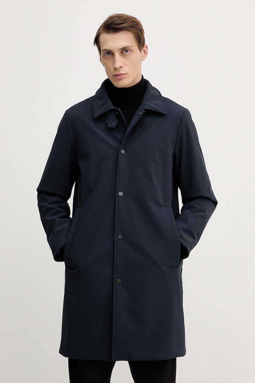 Kabát Trussardi tmavomodrá farba, 8023M000006N