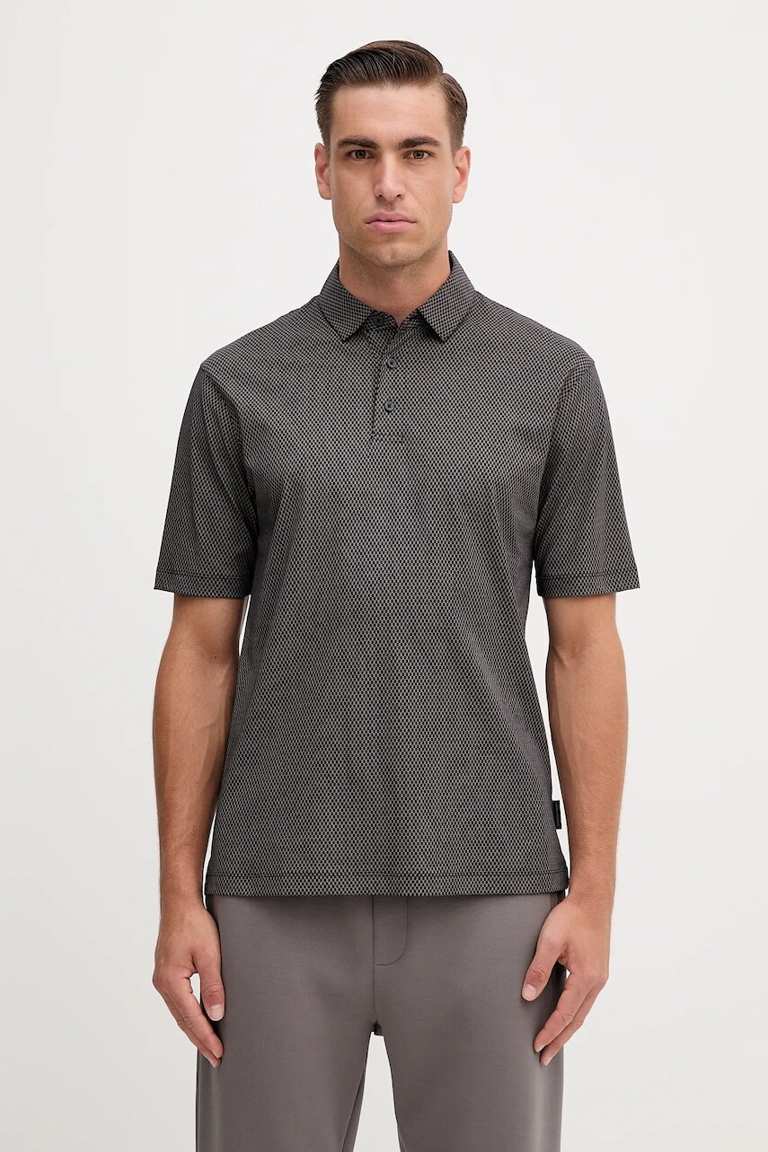 Bavlnené polo tričko Armani Exchange tmavomodrá farba, vzorované, XM000735 AF10356