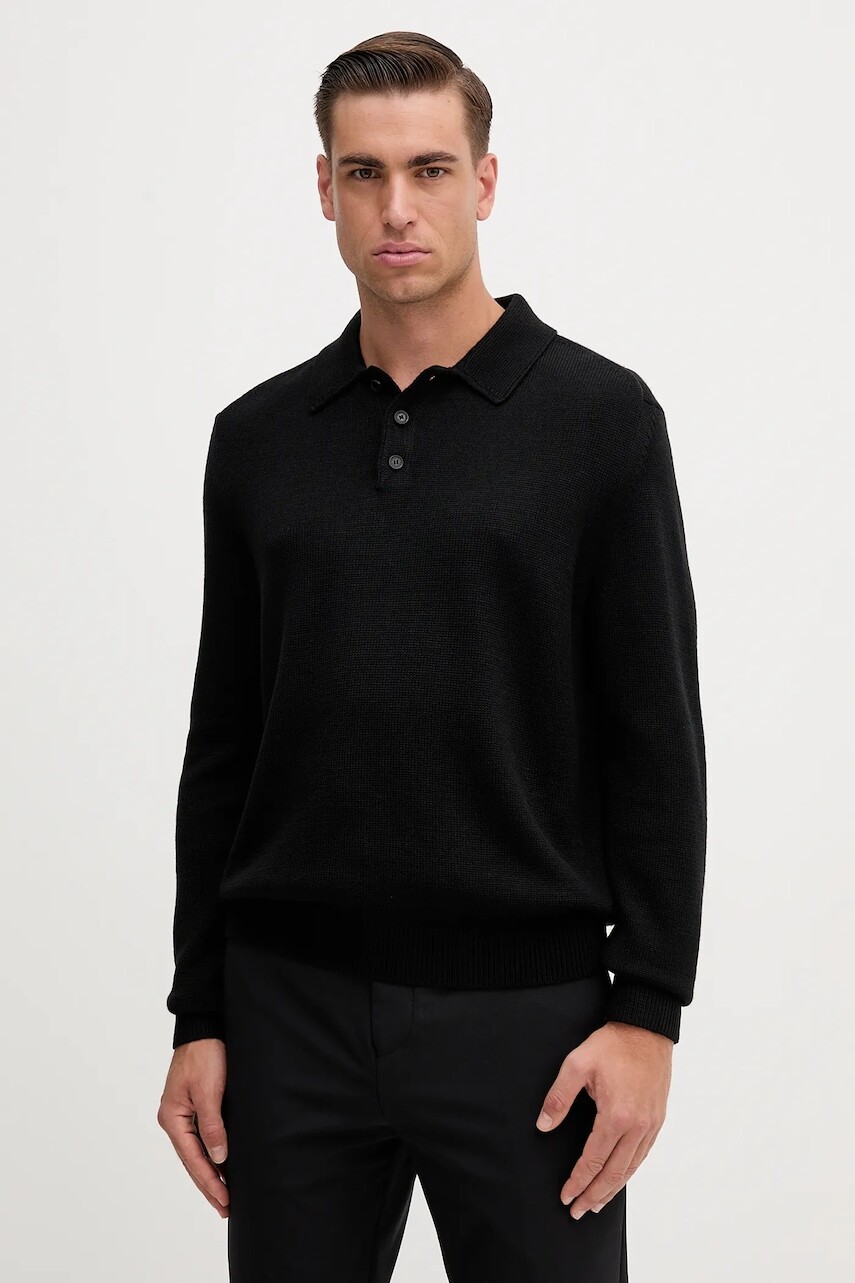 Sveter Armani Exchange čierna farba, ľahký, XM001915 AF14008